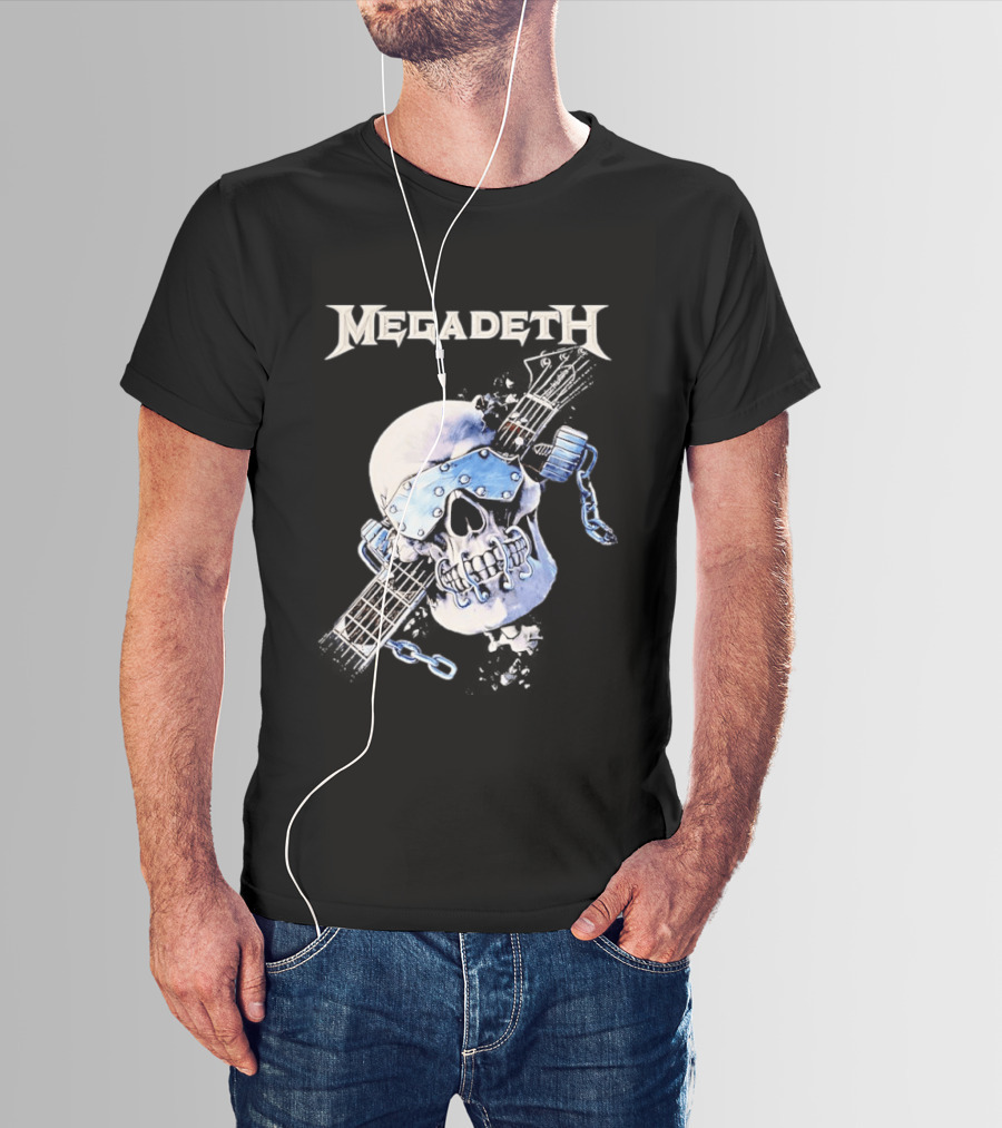 Vic Let There Be Shred Megadeth Canada 2026 Tour Skull Chains Guitar T-Shirt
