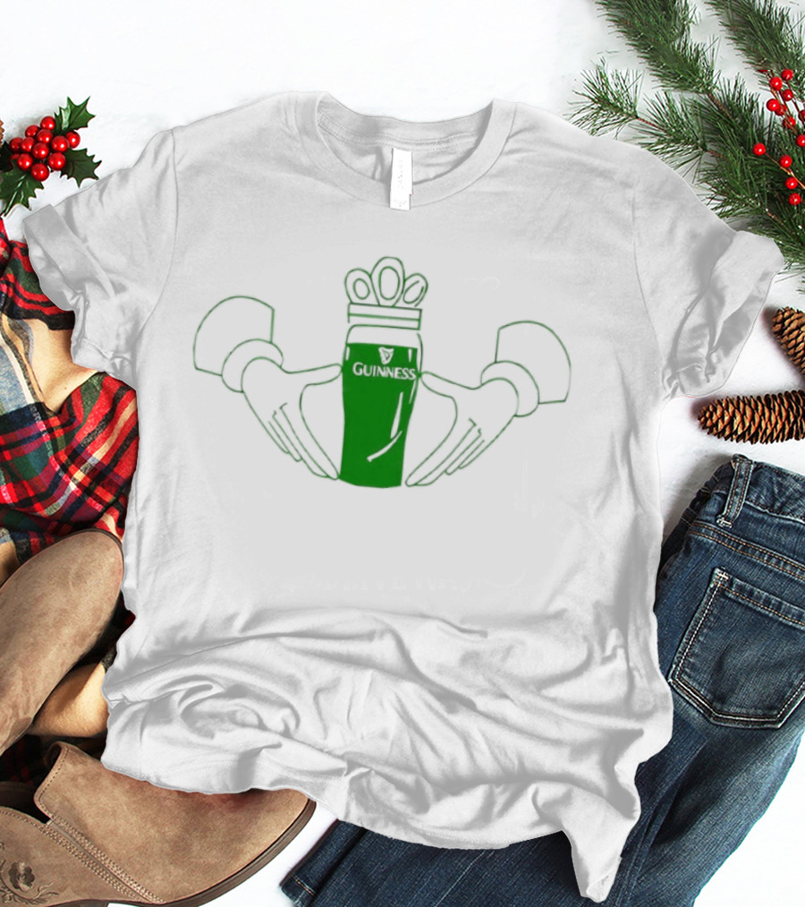 Guinness Claddagh St Patrick's Day Green Pint T-Shirt