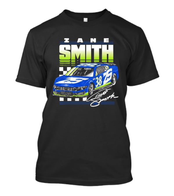 Zane Smith 38 Ford Mustang Dark Horse Front Row Motorsports Racing Car T-Shirt
