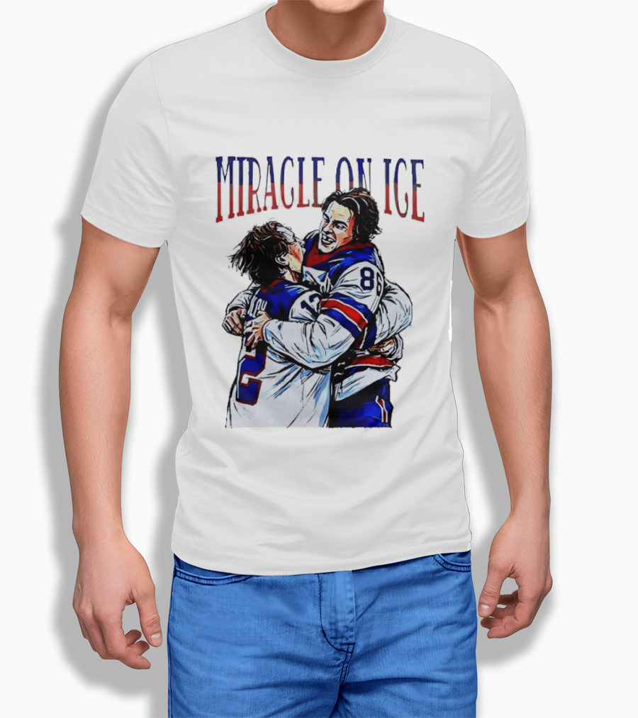 Miracle On ICE Jack Hughes Quinn Hughes USA Olympic Hockey Hug T-Shirt