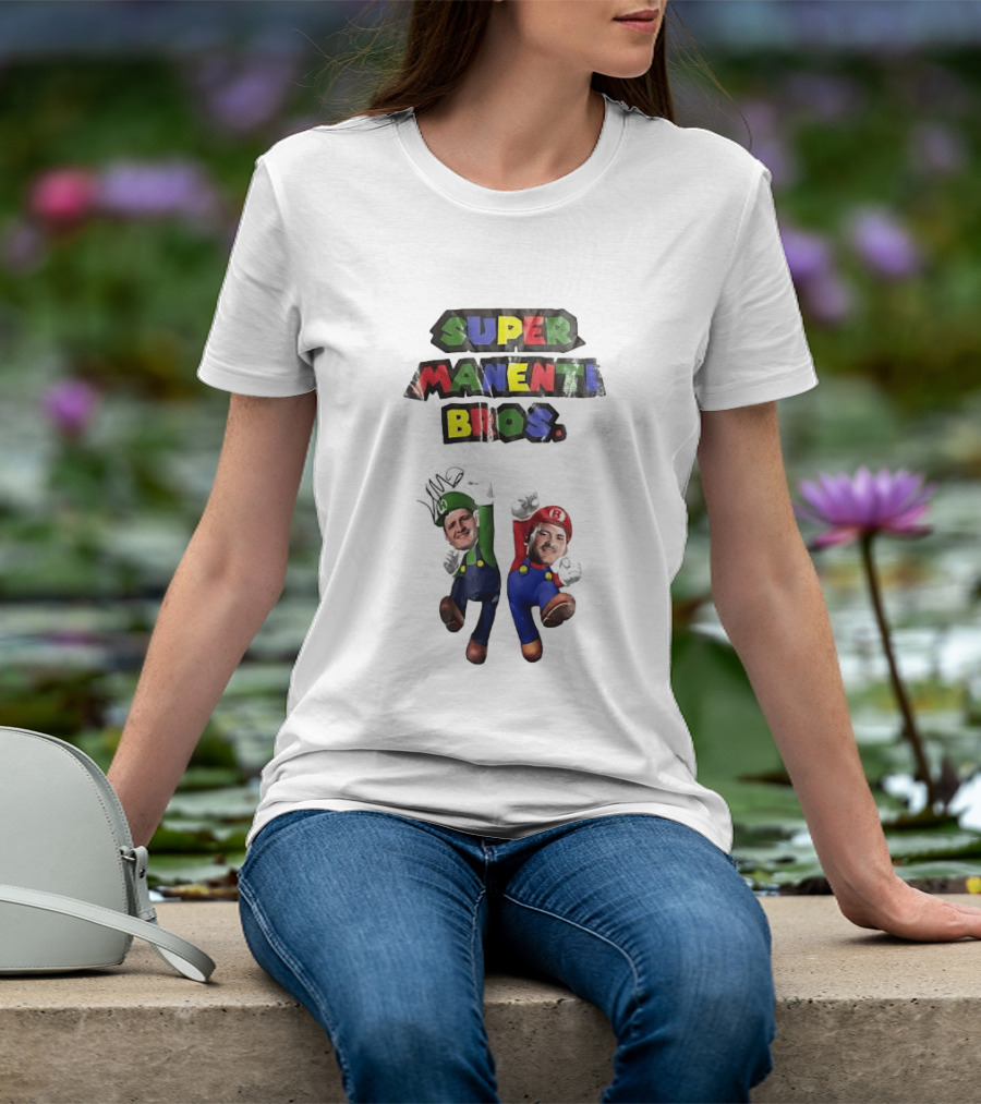 Super Manenti Bros Retro Gaming Adventure T-Shirt