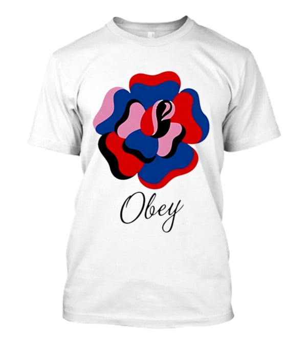 Obey Paper Rose Multi Color Artful Blossom T-Shirt