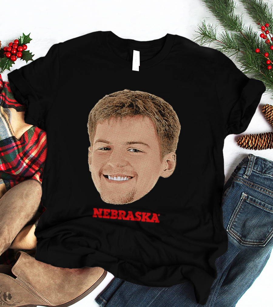 Will Cooper Nebraska Cornhuskers Big Head Image T-Shirt
