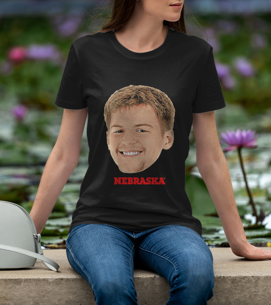 Will Cooper Nebraska Cornhuskers Big Head Image T-Shirt