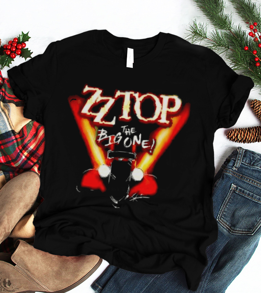 ZZ Top The Big One Baseball Bat Crossed Lights T-Shirt