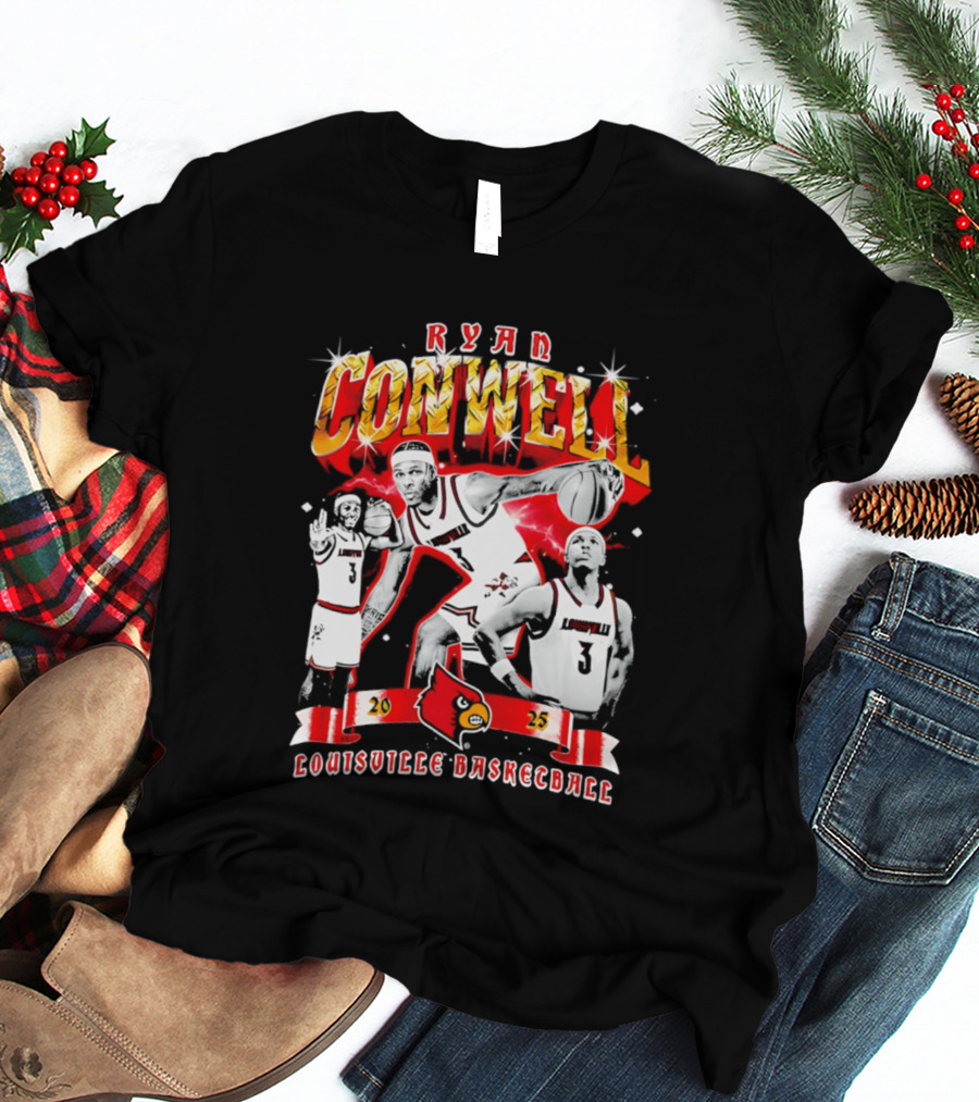 Ryan Conwell Louisville Basketball 2023 Cardinals 90s T-Shirt