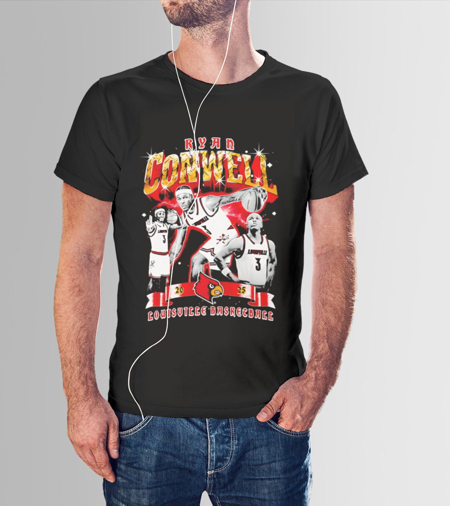 Ryan Conwell Louisville Basketball 2023 Cardinals 90s T-Shirt