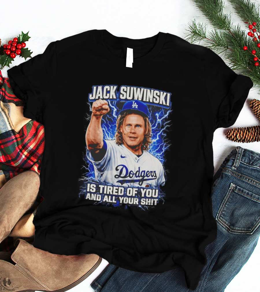 Jack Suwinski Dodgers Inspired Lightning T-Shirt
