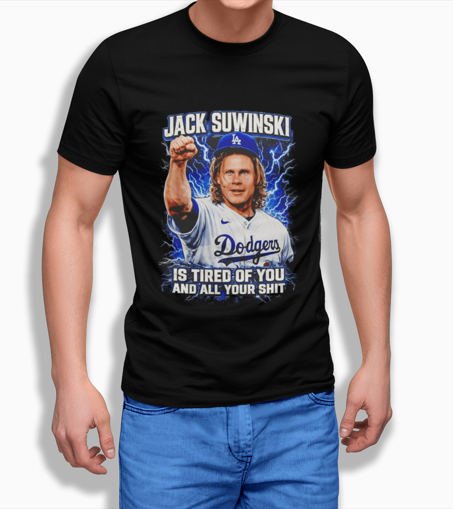 Jack Suwinski Dodgers Inspired Lightning T-Shirt