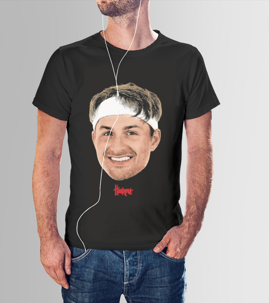 Samuel Hoiberg Nebraska Cornhuskers Big Head Unisex Basketball Fan T-Shirt