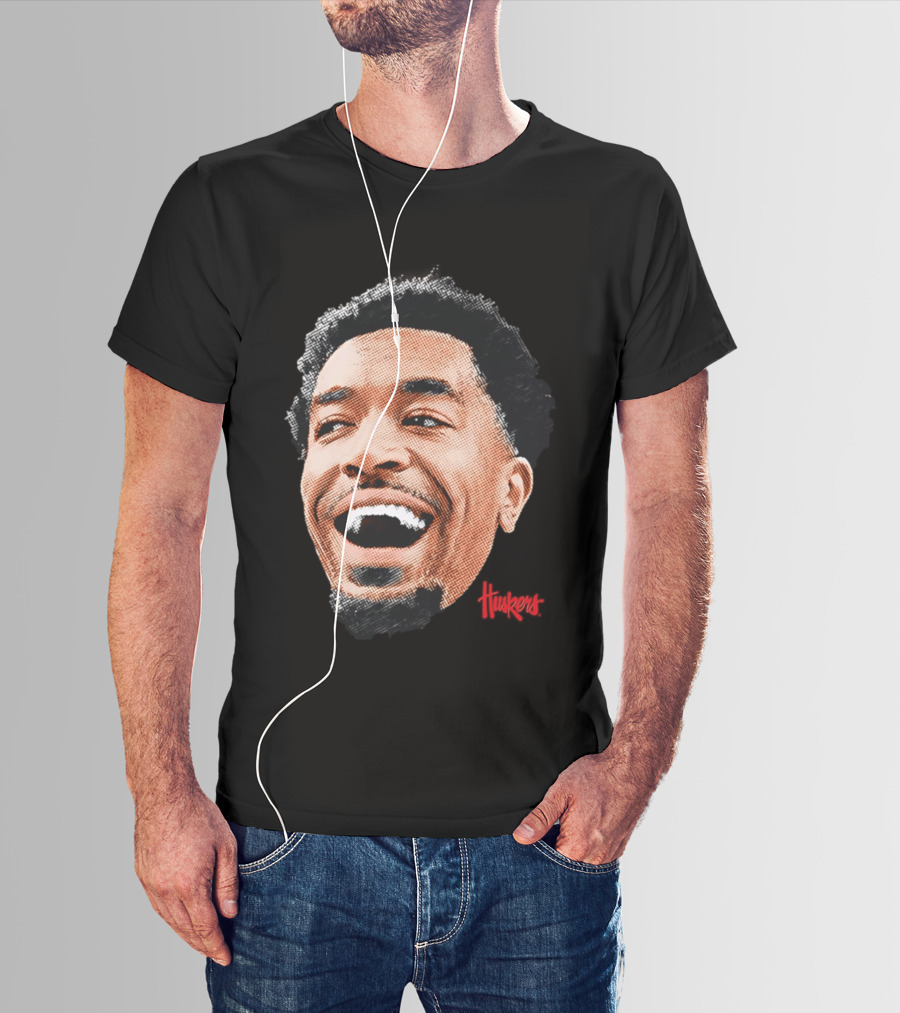 Jamarques Lawrence Nebraska Cornhuskers Player Big Head Huskers T-Shirt