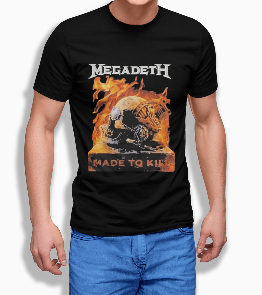 Megadeth Canada 2026 Tour Made To Kill Flaming Skull Explosion T-Shirt