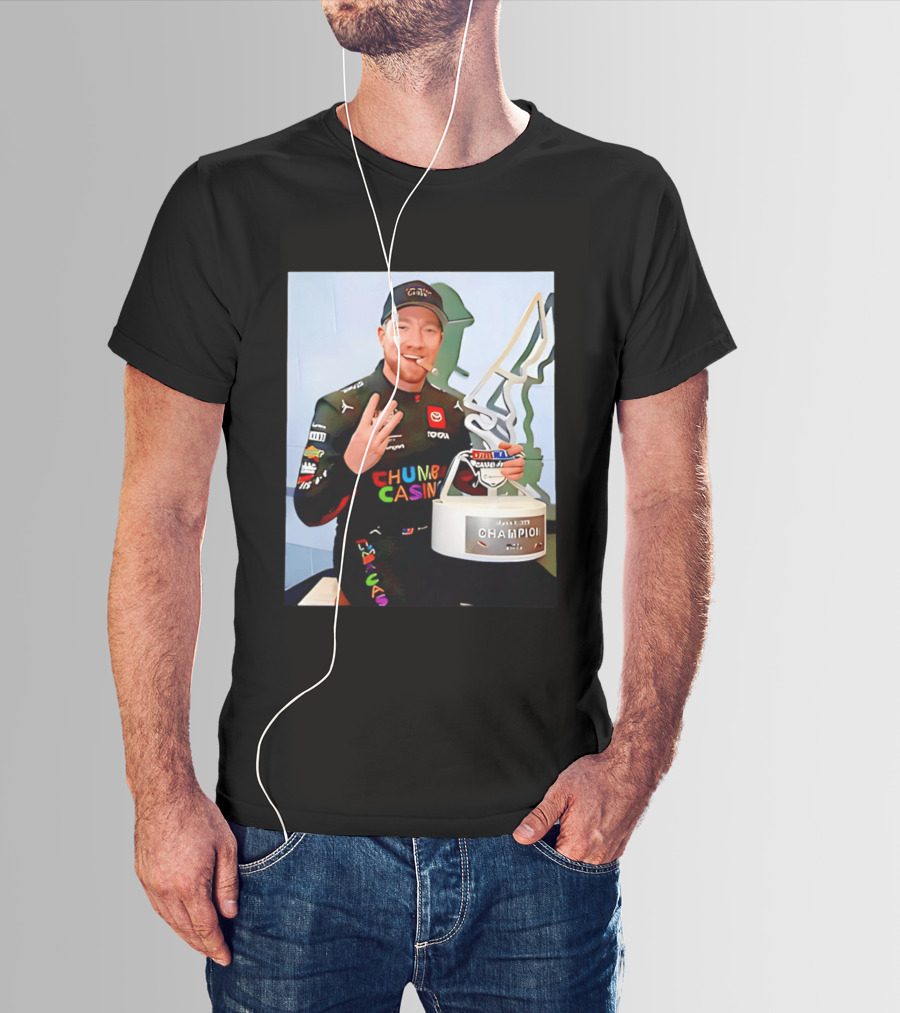 Tyler Reddick Three Peat Champion Cigar Chumba Casino Racing Suit T-Shirt