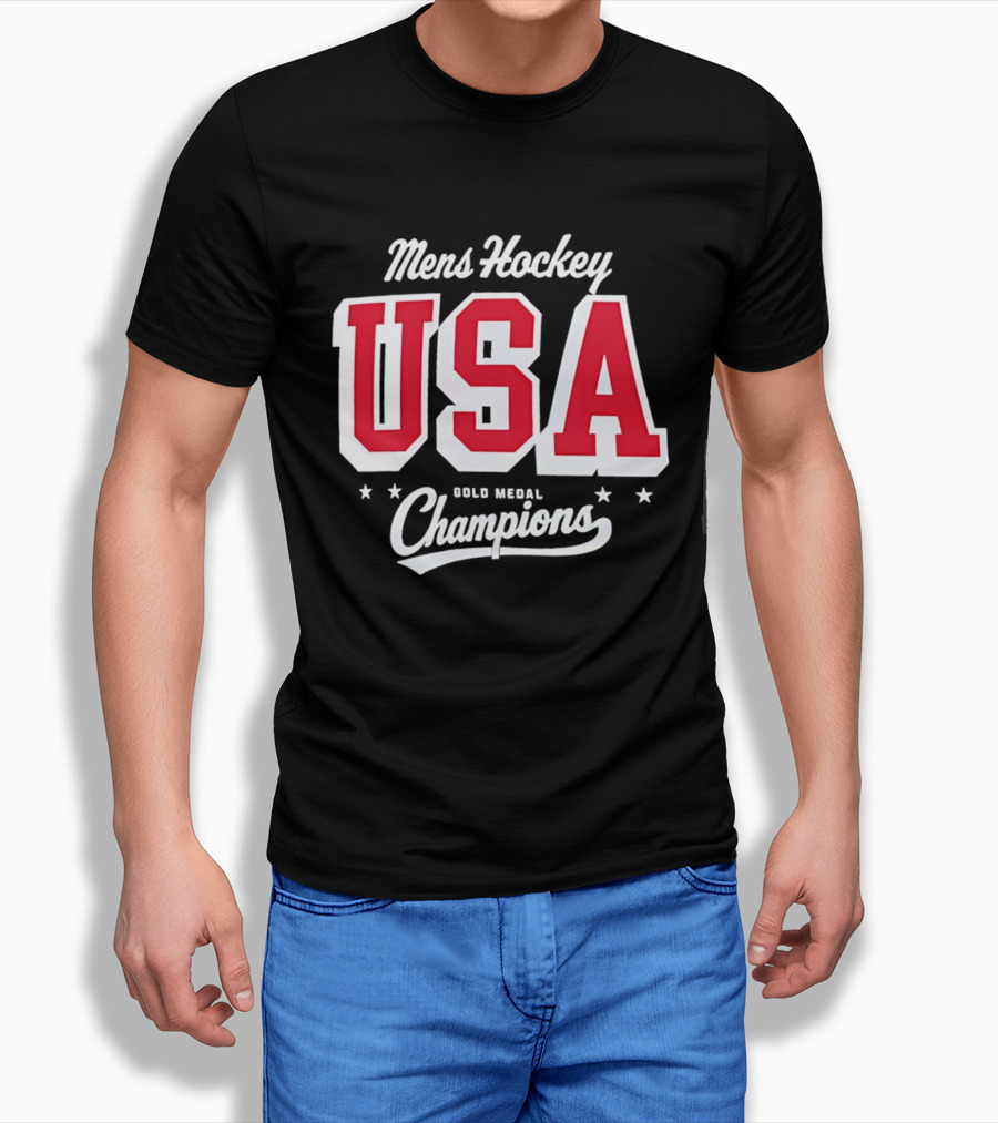 USA Mens Hockey Gold Medal Champions 2026 Winter Olympics T-Shirt