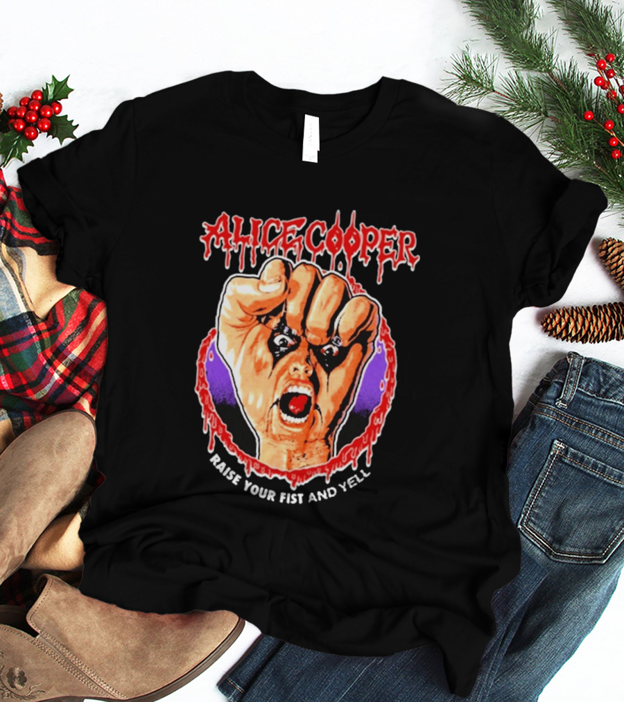 Alice Cooper Raise Your Fist And Yell Horror T-Shirt