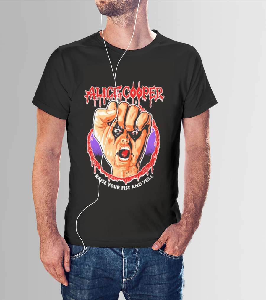 Alice Cooper Raise Your Fist And Yell Horror T-Shirt