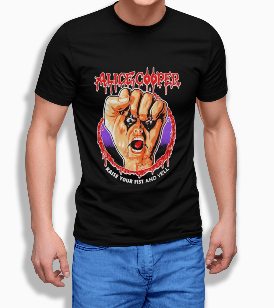 Alice Cooper Raise Your Fist And Yell Horror T-Shirt