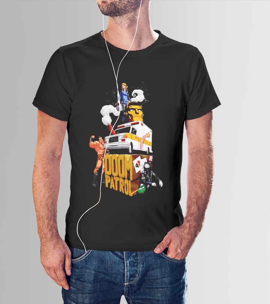 Doom Patrol DC's Young Animal Robotman Negative Man Team Ambulance T-Shirt