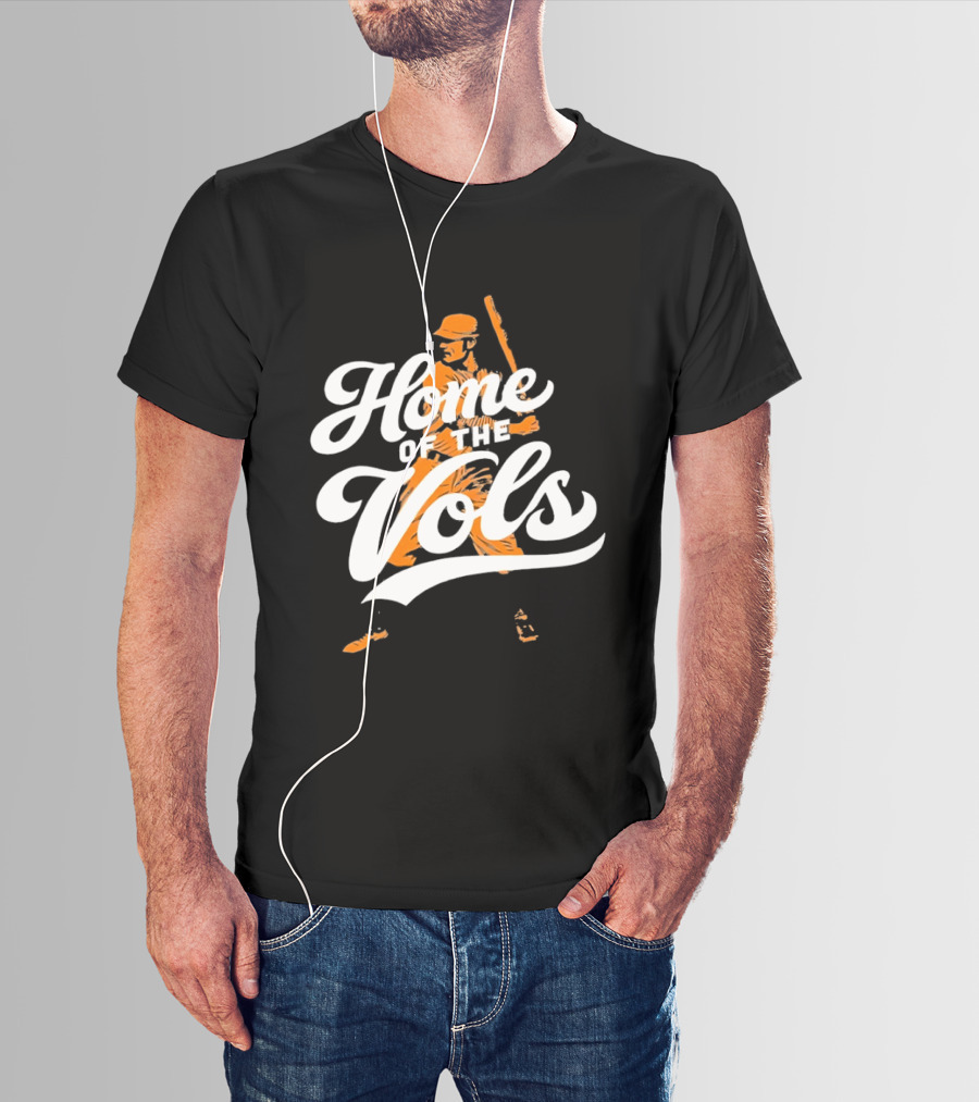 Home Of The Vols Tennessee Baseball Player T-Shirt