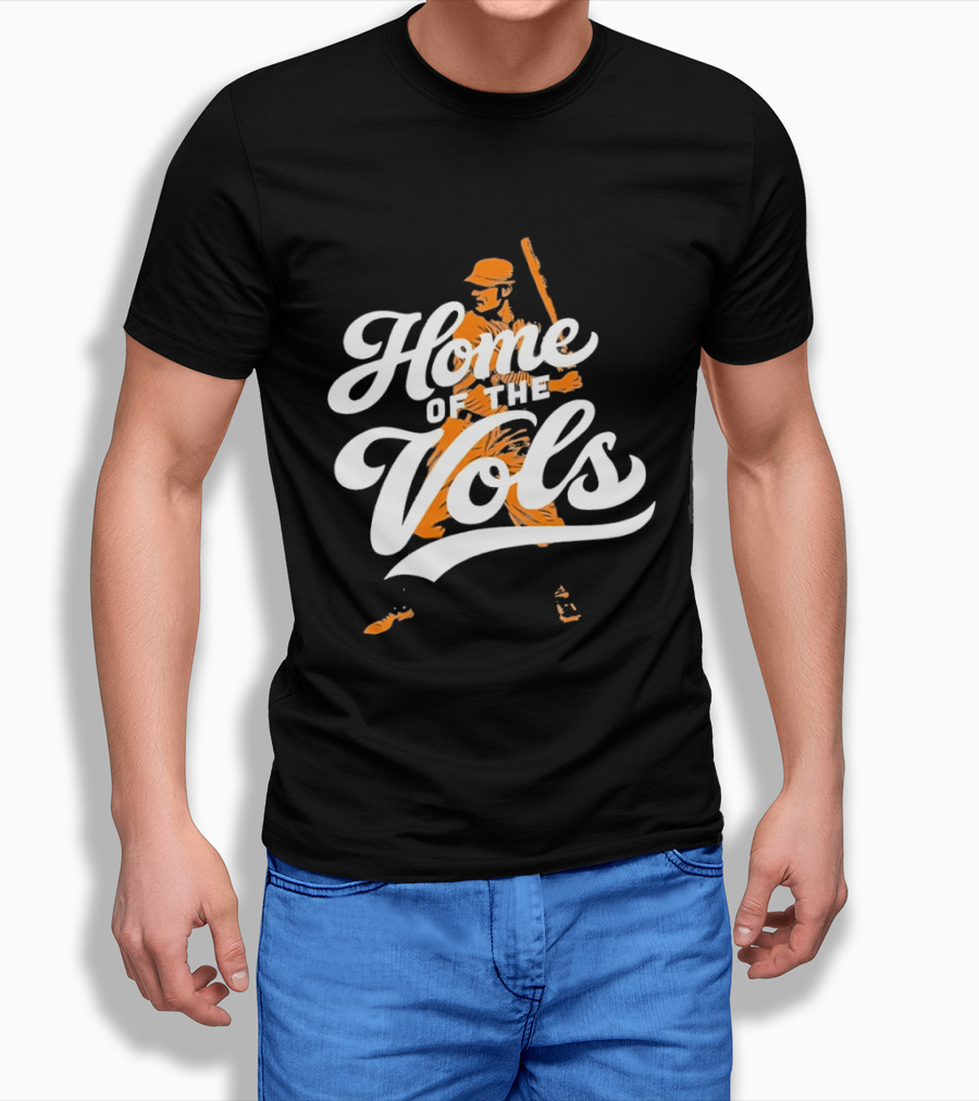 Home Of The Vols Tennessee Baseball Player T-Shirt