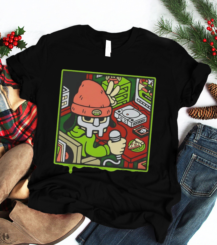 PaRappa The Rapper MF Doom Crossover Video Games Music Iconic Character Pizza Scene T-Shirt