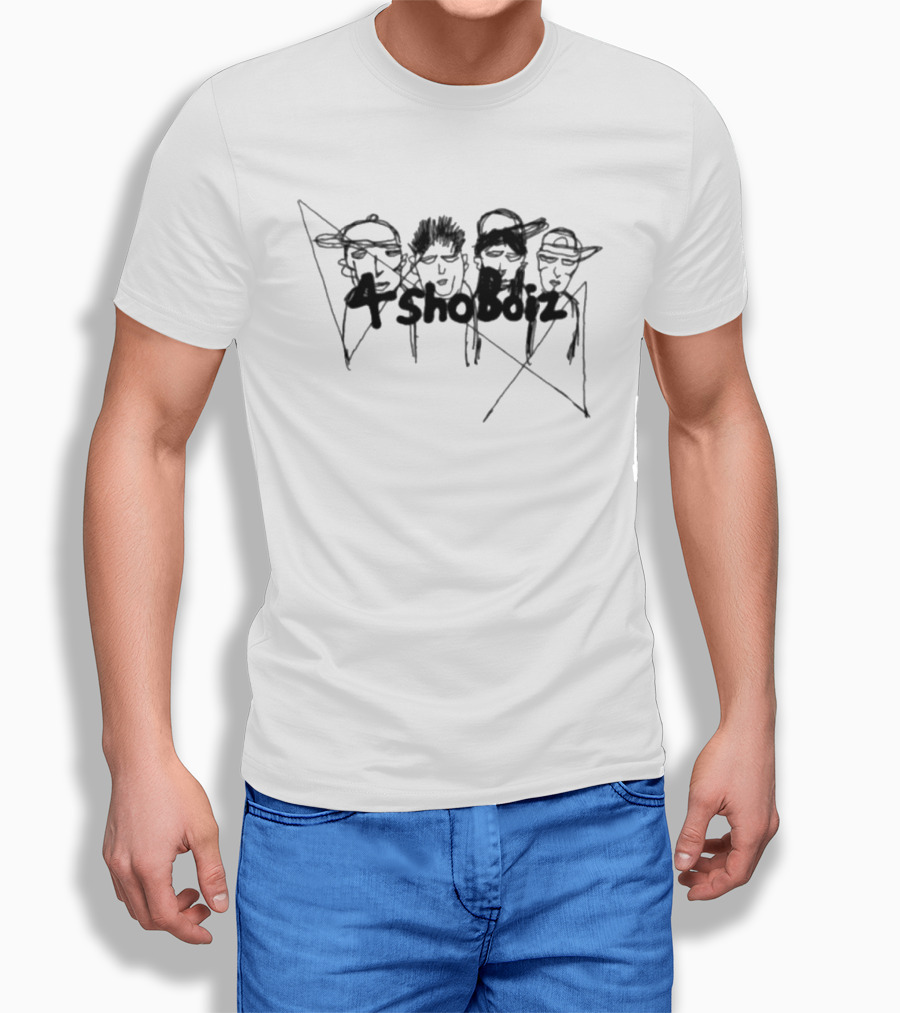 4 Shoboiz Retro Hip Hop Crew Sketch T-Shirt