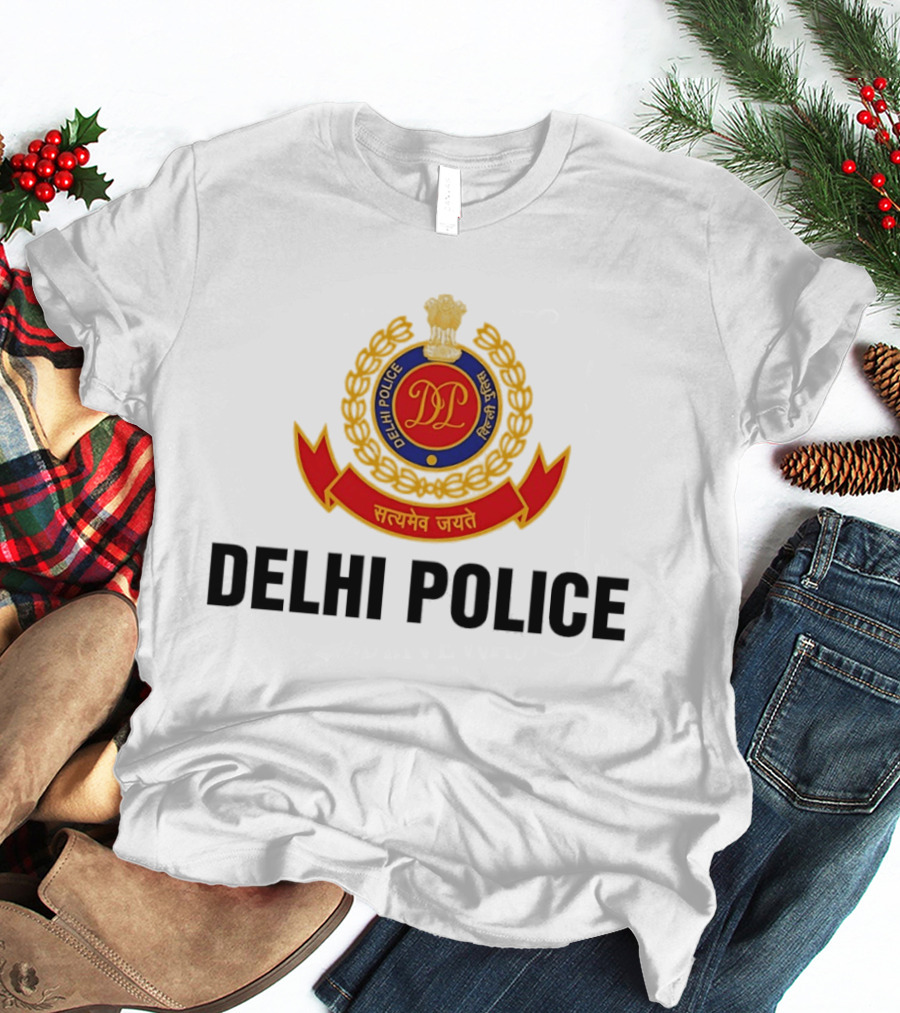 DELHI POLICE Satyamev Jayate Seal T-Shirt