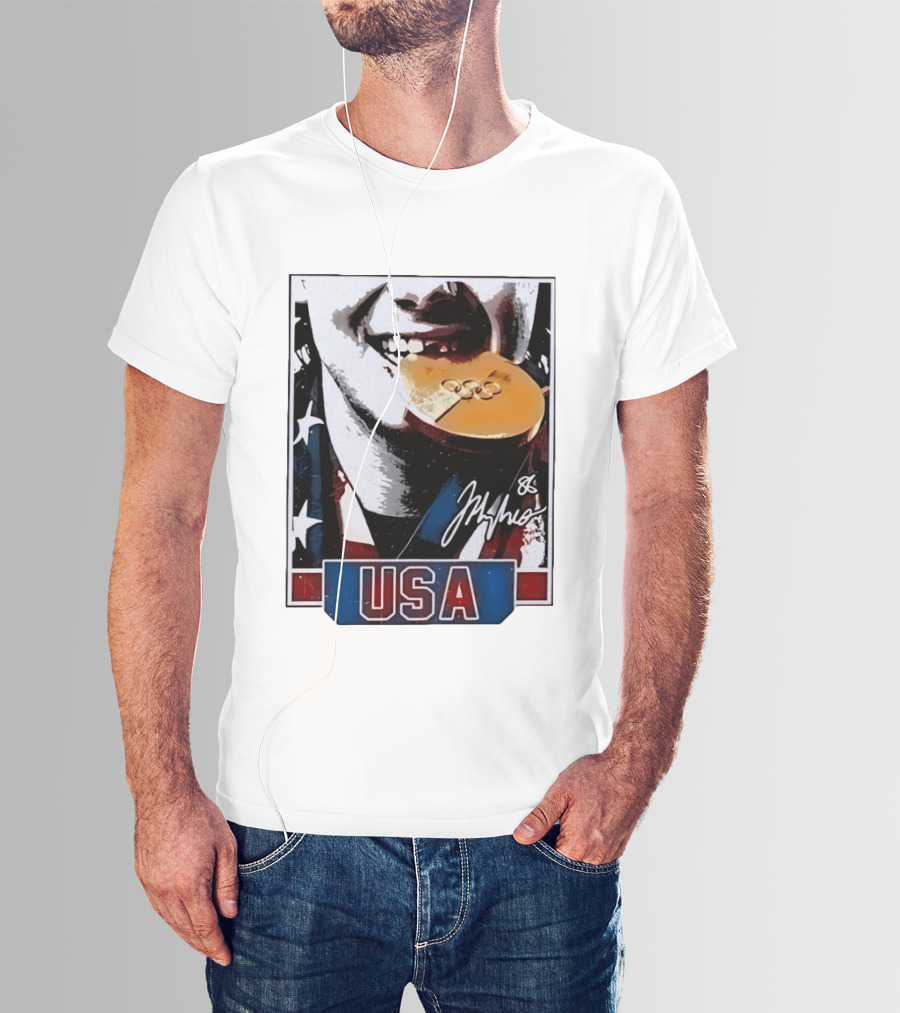 USA Gold Medal Hockey Jack Hughes Autograph 88 T-Shirt