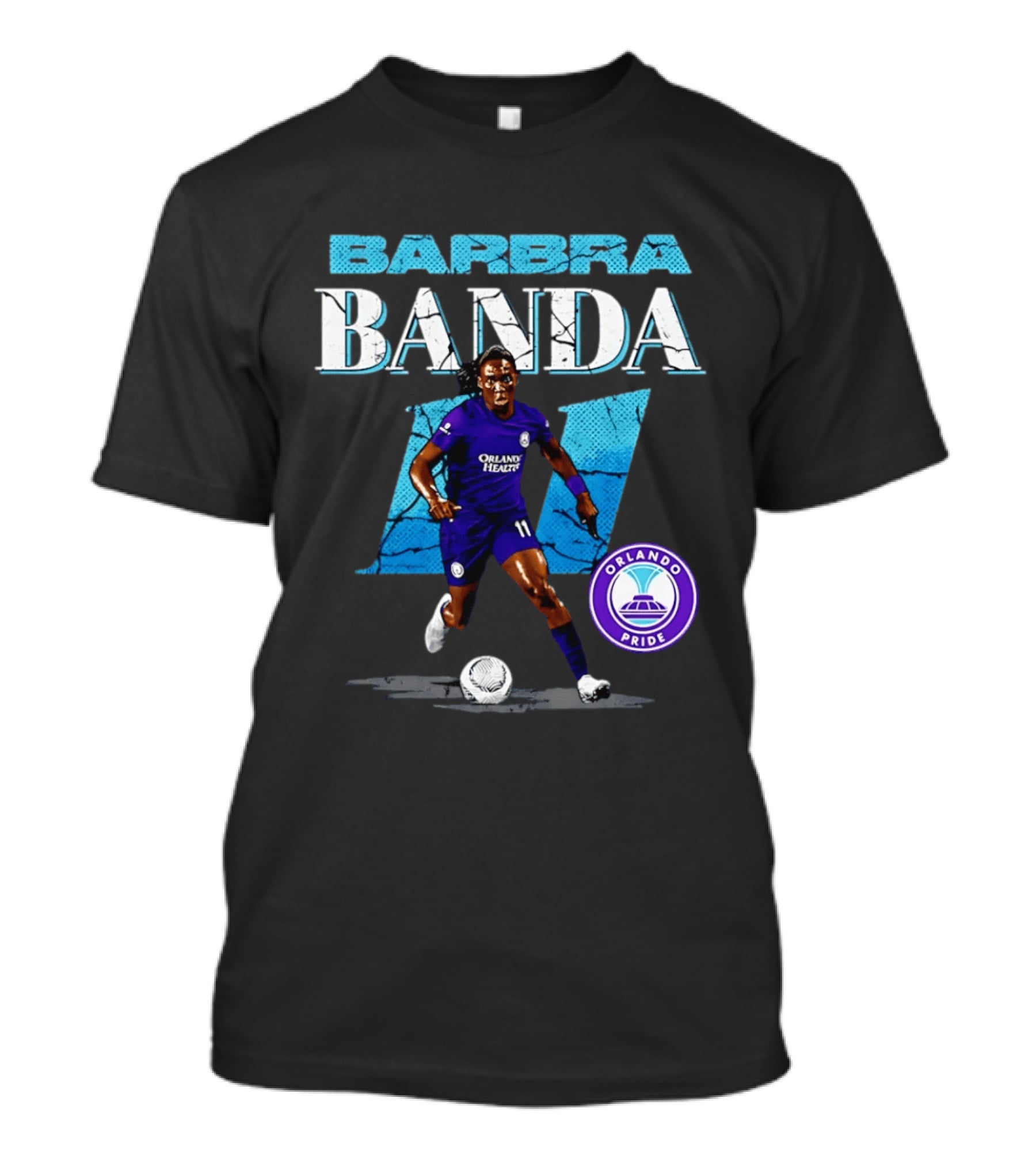 Barbra Banda Orlando Pride Number 11 Cracked T-Shirt