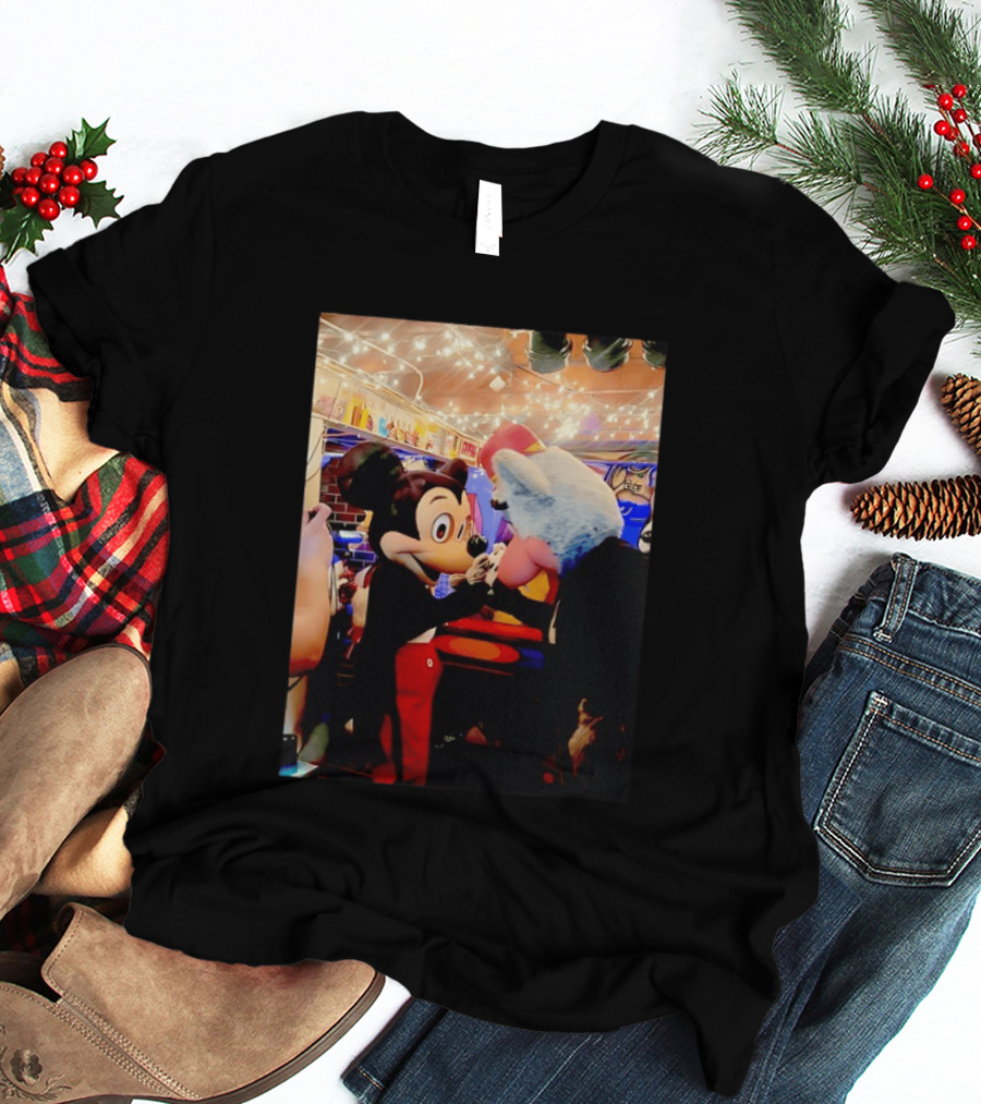 Mickey Mouse And Chuck E Cheese Iconic Meeting T-Shirt
