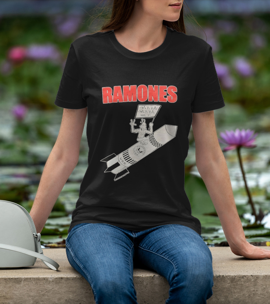 Ramones Gabba Gabba Hey USS Rocket Punk T-Shirt