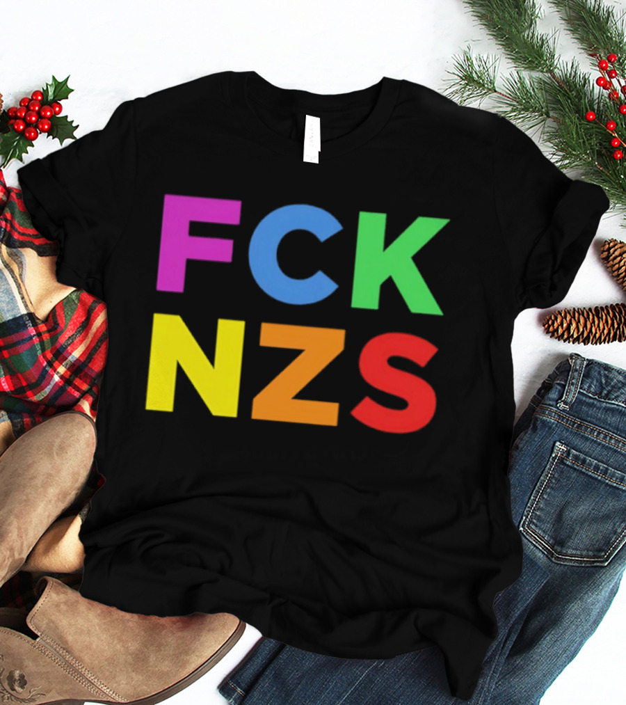FCK NZS Rainbow Bold Block Letters T-Shirt