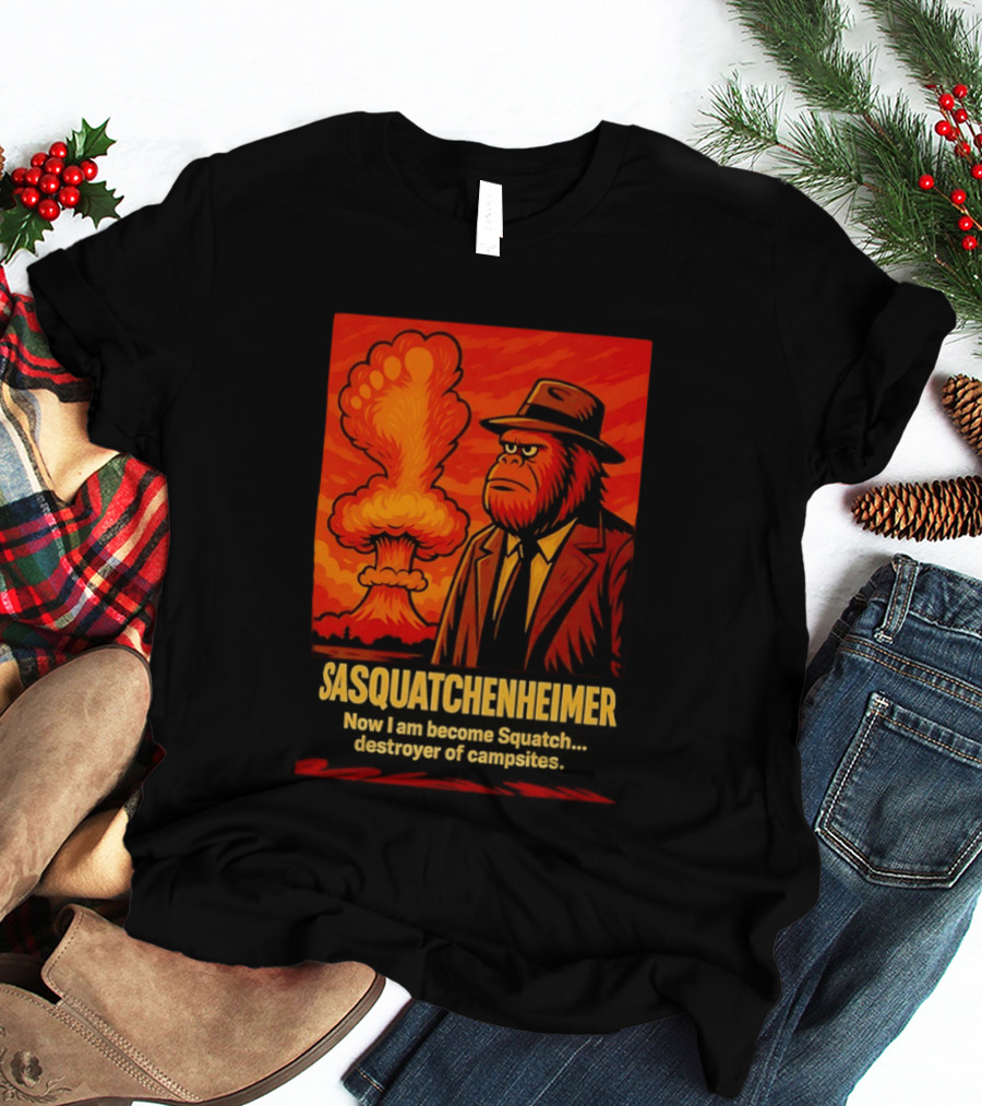 Sasquatchenheimer Now I Am Become Squatch Destroyer Of Campsites T-Shirt
