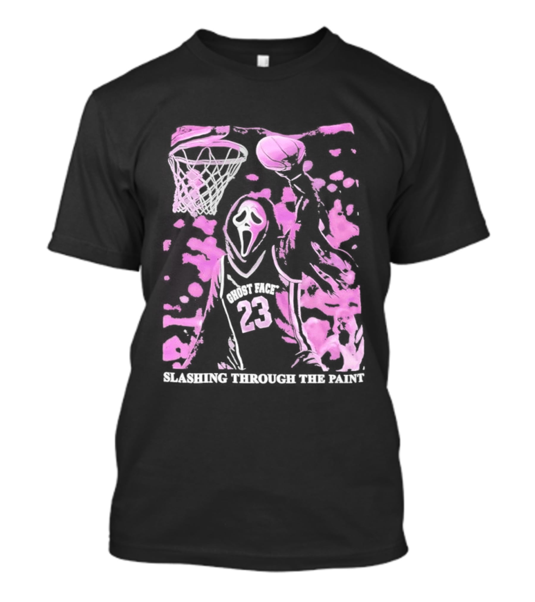 Scream Number 23 Basketball Paint Brush Drip T-Shirt