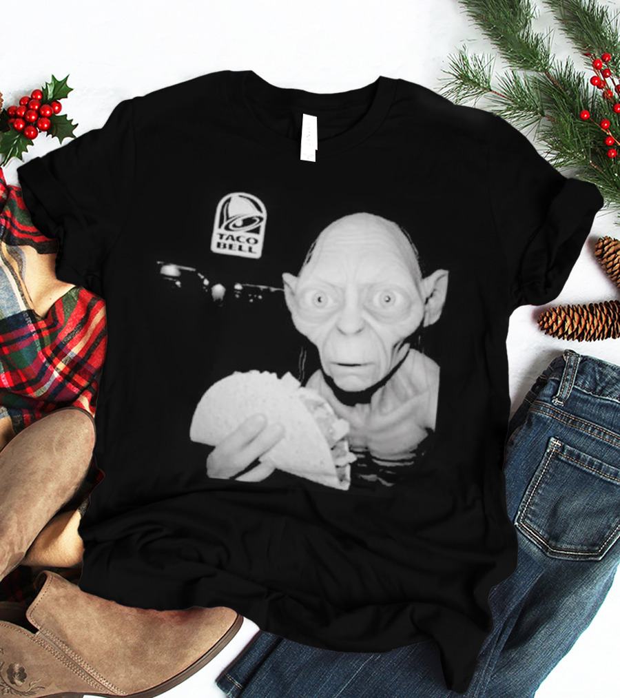 Gollum Taco Bell Mashup Middle Earth Eats Fast Food Iconic Fusion T-Shirt