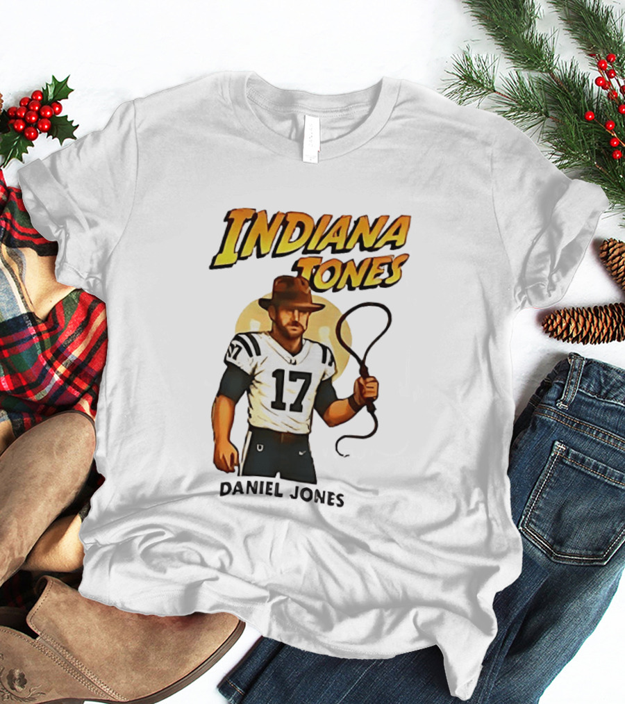 Daniel Jones Indiana Tones 17 Football Adventure T-Shirt