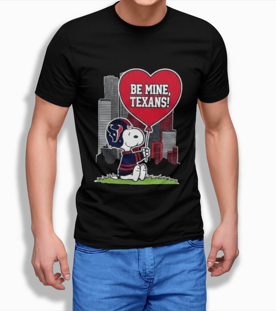 Houston Texans Snoopy Valentine Be Mine Texans 2026 T-Shirt