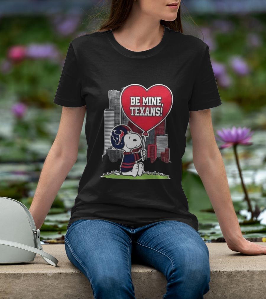 Houston Texans Snoopy Valentine Be Mine Texans 2026 T-Shirt
