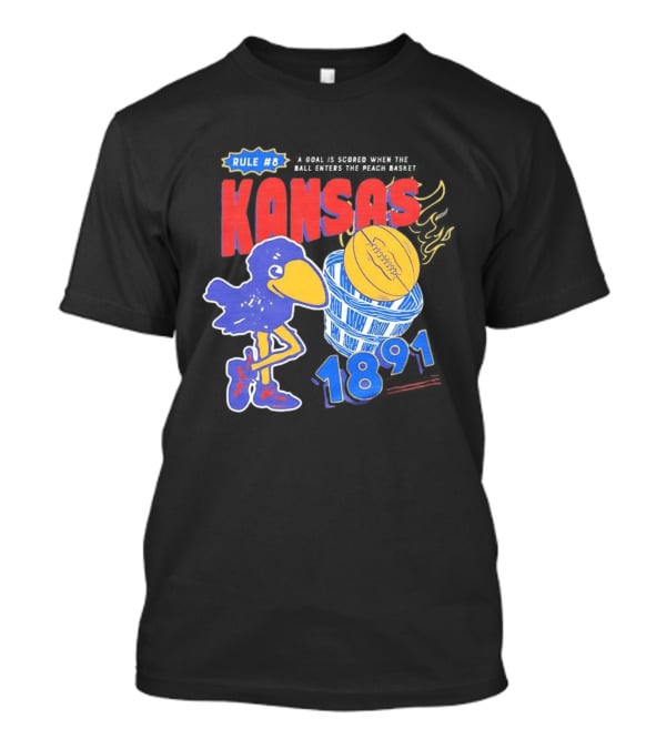 Rule #8 Kansas Jayhawks Basketball 1891 Big Jay T-Shirt