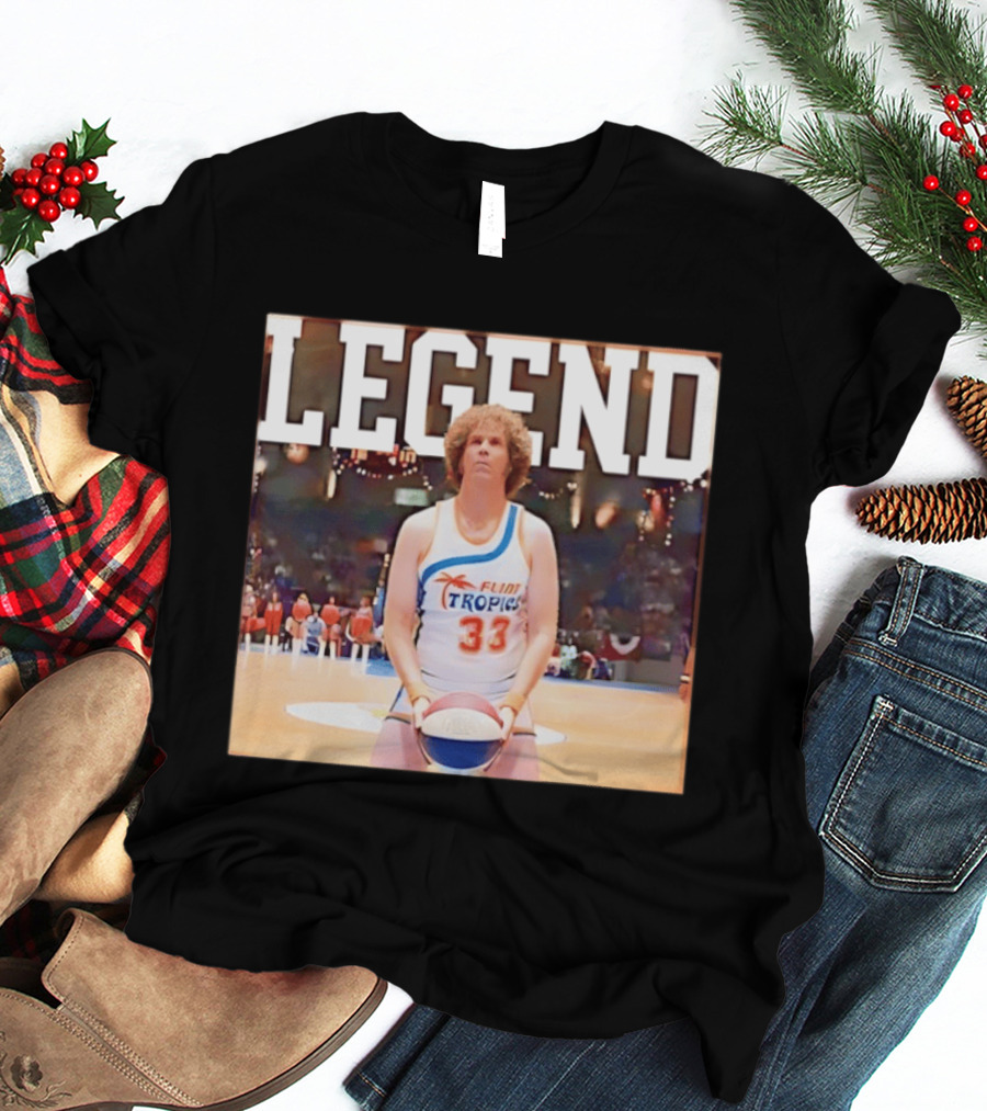 Legend Jackie Moon Flint Tropics 33 Basketball Semi Pro Movie T-Shirt