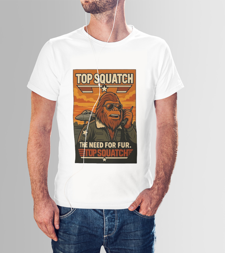 Top Squatch The Need For Fur Top Squatch Aviation T-Shirt