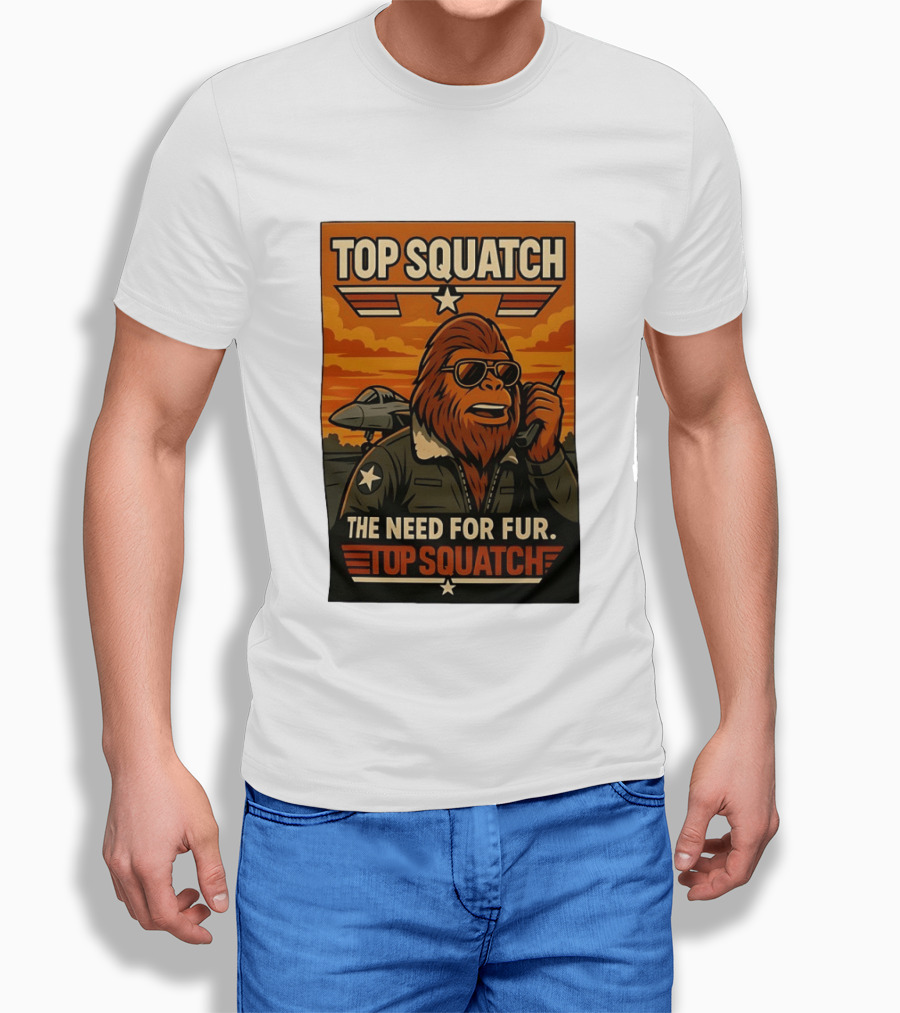 Top Squatch The Need For Fur Top Squatch Aviation T-Shirt