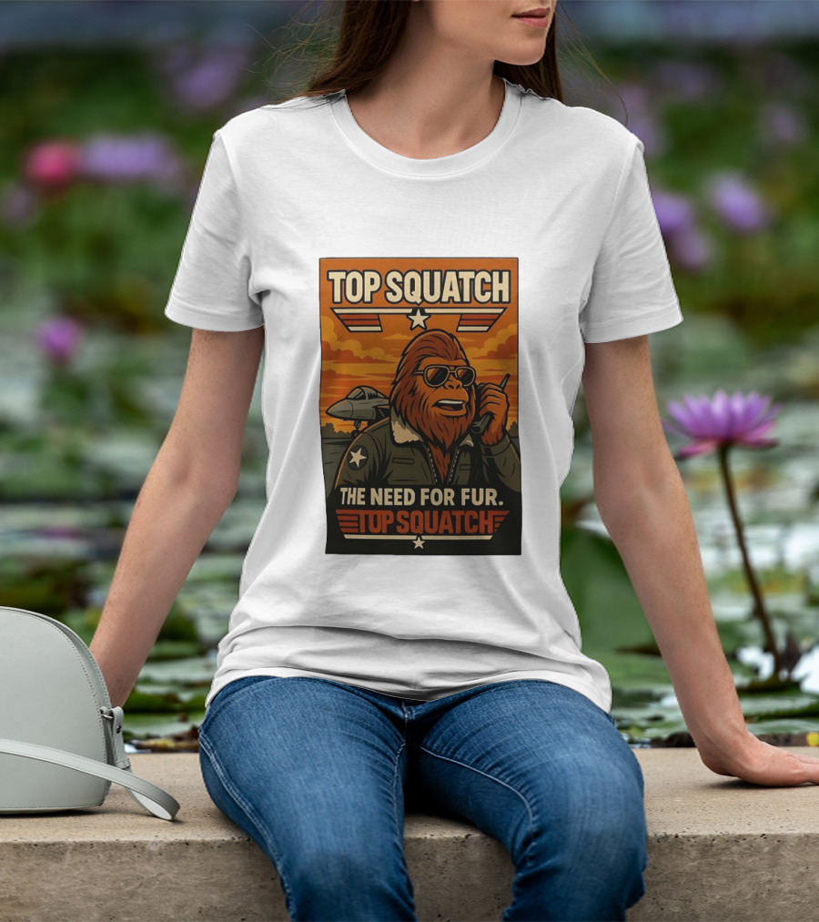 Top Squatch The Need For Fur Top Squatch Aviation T-Shirt