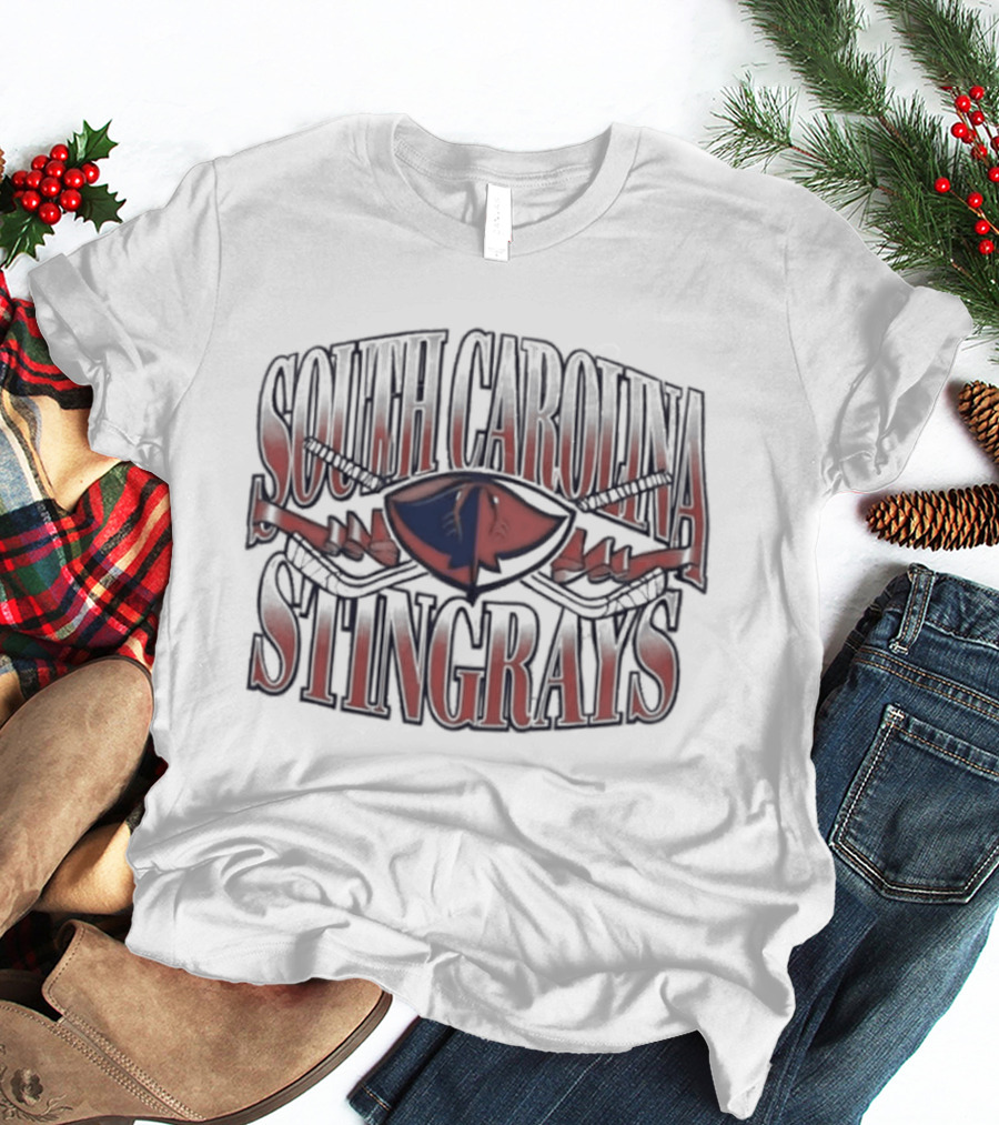 South Carolina Stingrays Hockey Team Red Blue T-Shirt