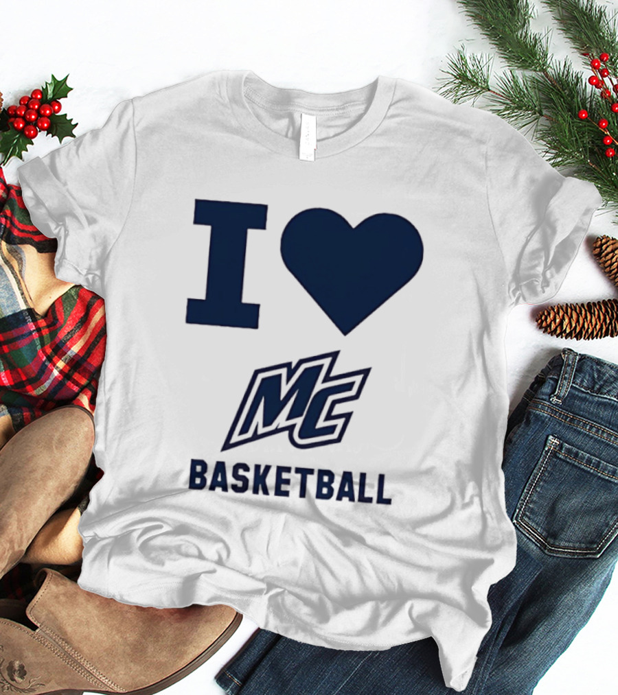 I Love MC Basketball Merrimack College T-Shirt