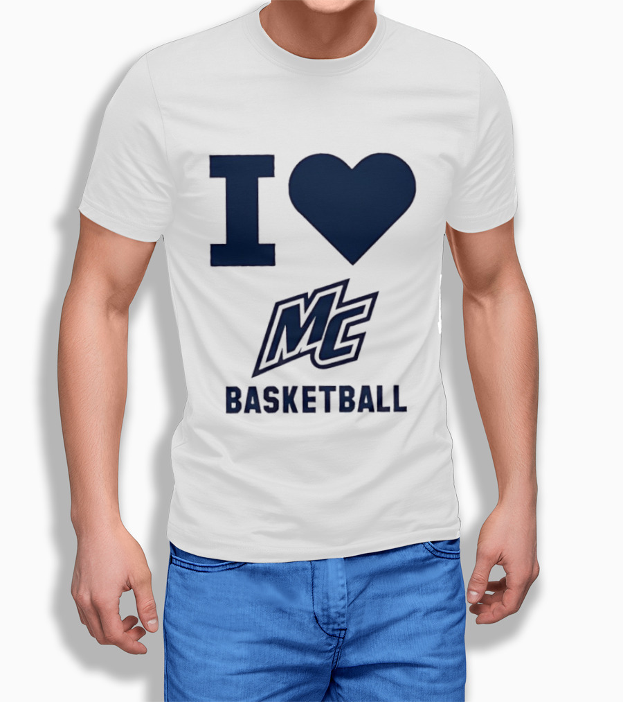 I Love MC Basketball Merrimack College T-Shirt