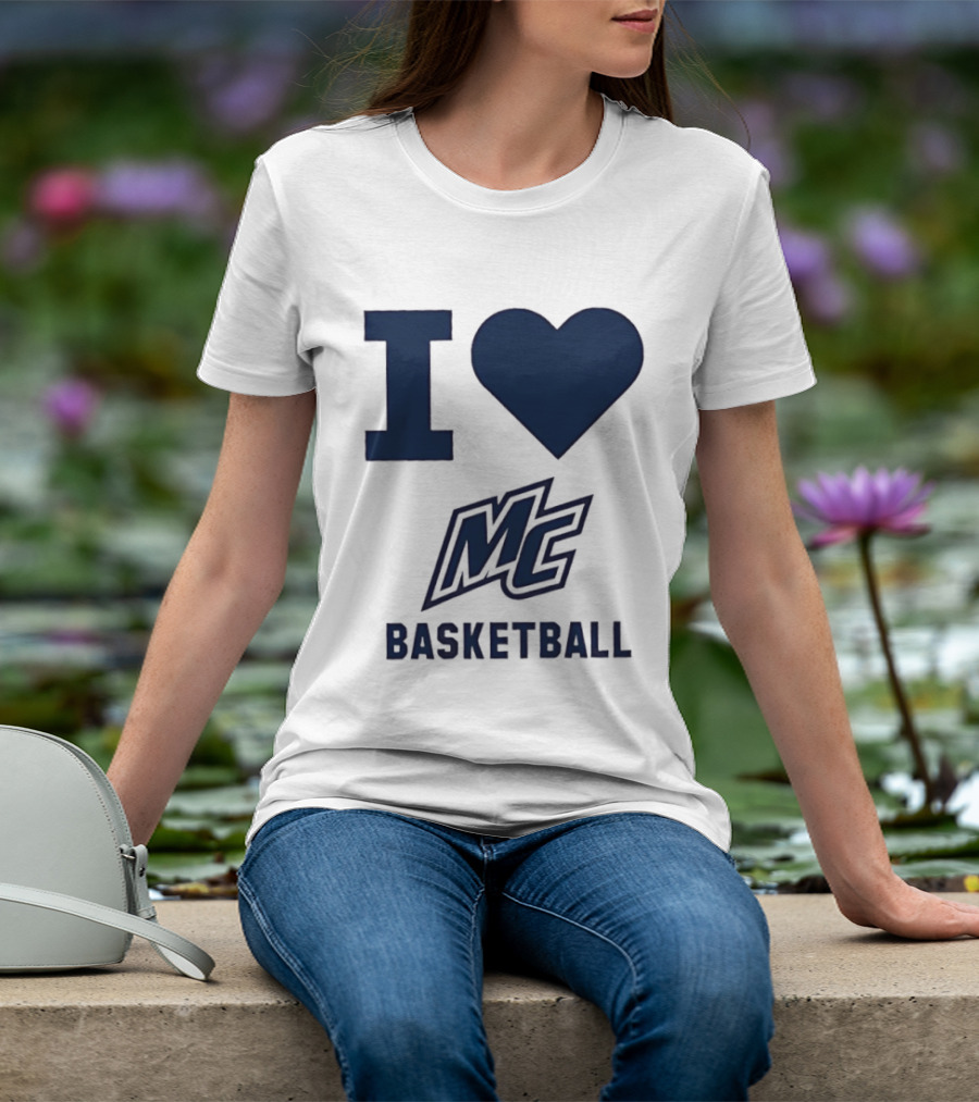 I Love MC Basketball Merrimack College T-Shirt