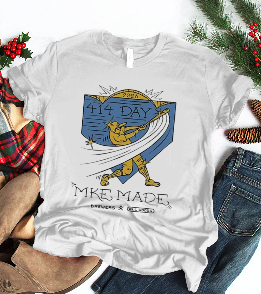 Brewers 414 Day 2026 MKE Made Baseball T-Shirt