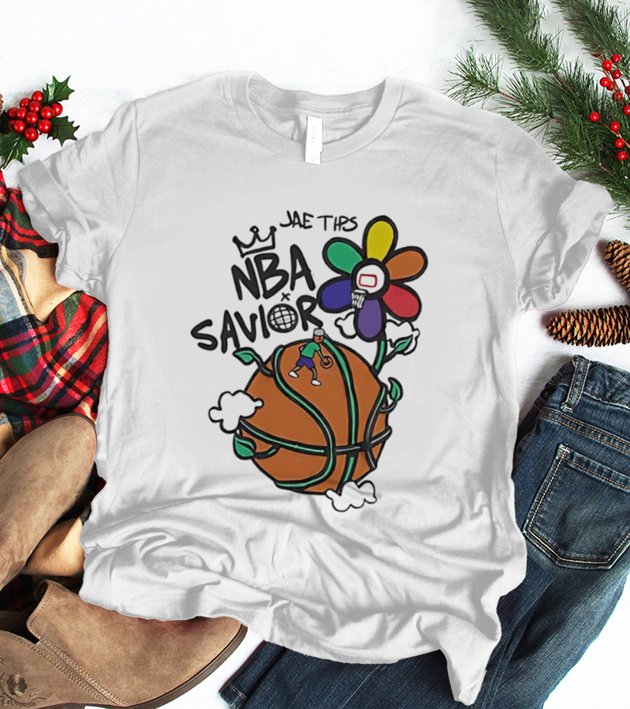 Jae Tips NBA Savior Basketball Flower Planet Player T-Shirt