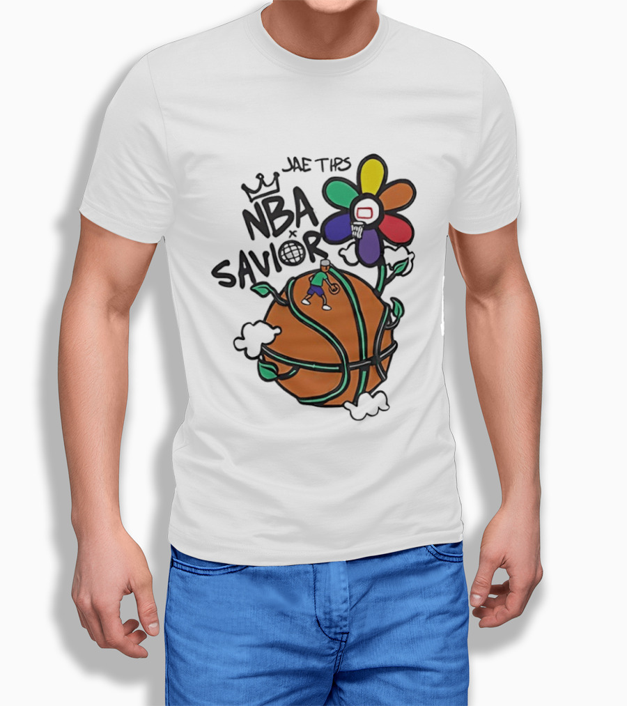 Jae Tips NBA Savior Basketball Flower Planet Player T-Shirt